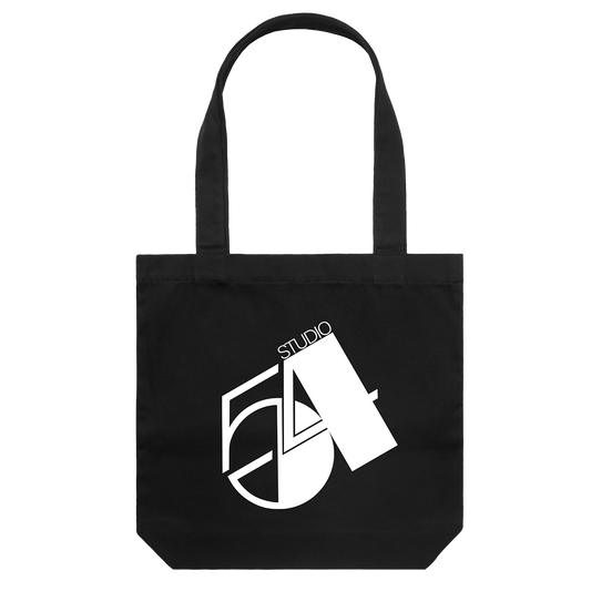 Studio 54 Slant Logo Black Tote Bag